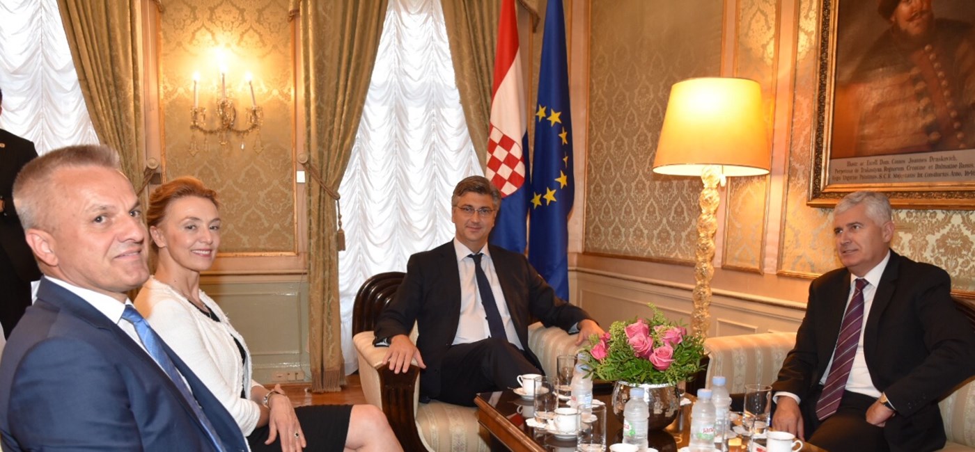 Covic congratulates Plenkovic on start of Peljesac Bridge construction